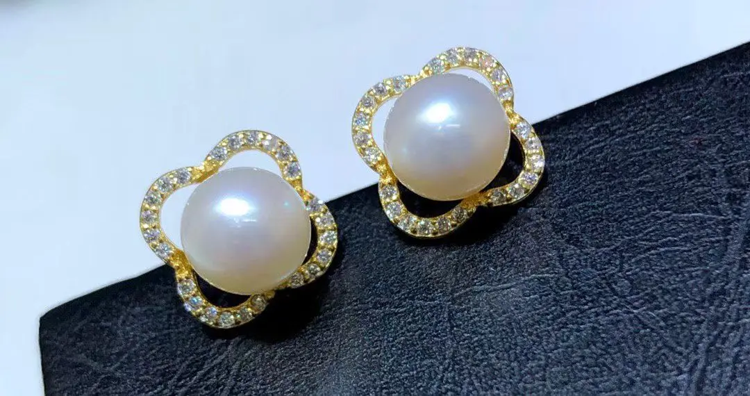 

Оптовая продажа, серьги из стерлингового серебра S925, фурнитура для крепления, базовые монтажные детали, аксессуар для жемчуга 6-7 мм, 5 пар/лот