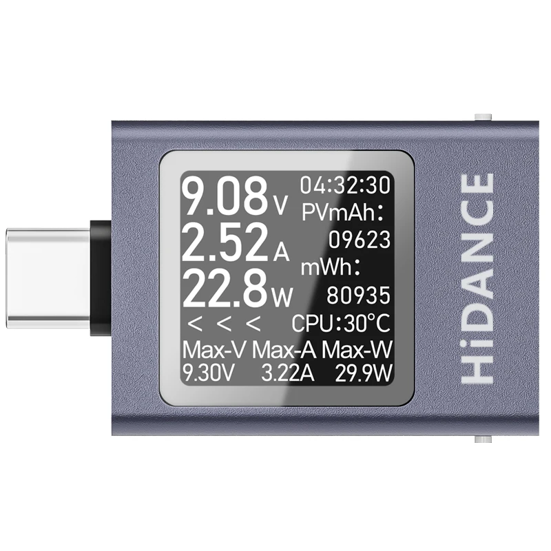 13 in 1 DC 4,5-50V 0-12A Multifunctioneel digitaal display DC-spanning Ampèremeter Vermogensmeter Type-c Mobiele telefoon opladen PD3.1-tester