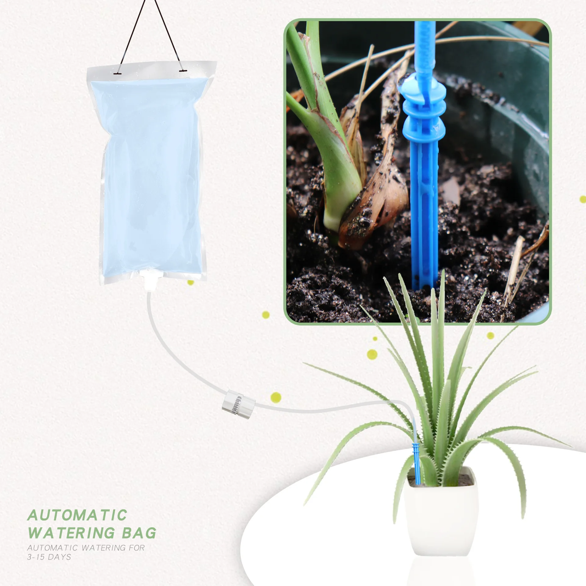 Automatic Plant Irrigation Bag Automatic Watering Bag Adjustable Garden Pots Drip Needle Device Garden Watering Water Bag