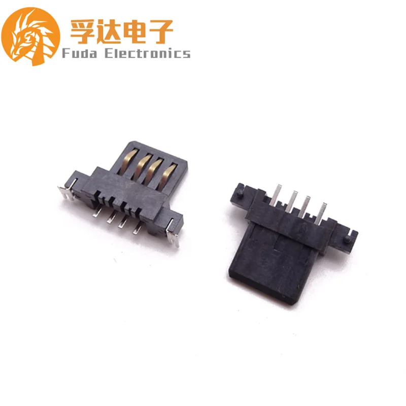 For sinking board USB seat usb 2.0 a sinking board rubber core SMT with hook foot plug board, no shell single rubber core
