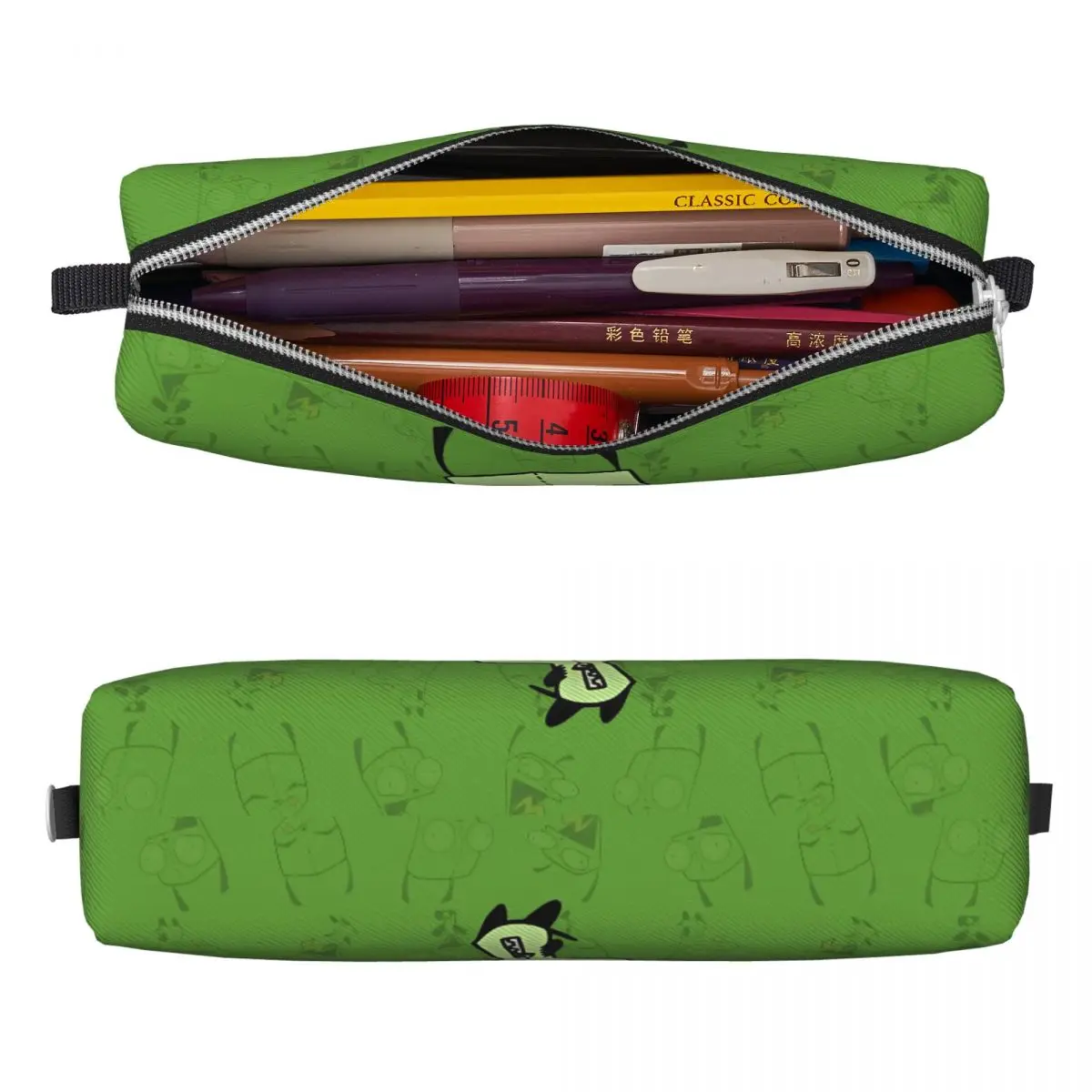 Dog Gir Invader Zim Pencil Cases Fashion Cartoon Pen Holder Bag for Student Big Capacity Students School Zipper Pencilcases