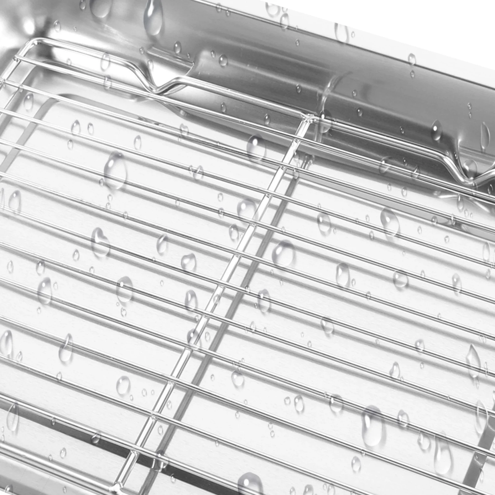 

1Set Stainless Steel Food Tray French Snack Platter Double-Layer Container Oil Drain Plate for Household Bbq Fried Food Storage