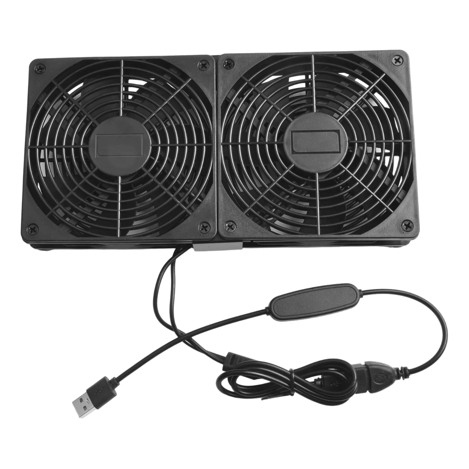 5V USB Powered Fan 120mm USB Router Fan For Home Office 100CFM Airflow 27dB Noise Level 5V USB Power 80cm Cable Length