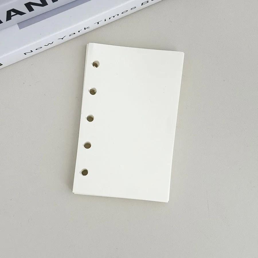 SKYSONIC Neuankömmling M5 Ring-Nachfüllpapier und -taschen, 45 Blatt Gird/Line/Blank/Kraft-Notizbuch, 10 Stück PP-Binder-Aufbewahrungsbeutel – Detail 4