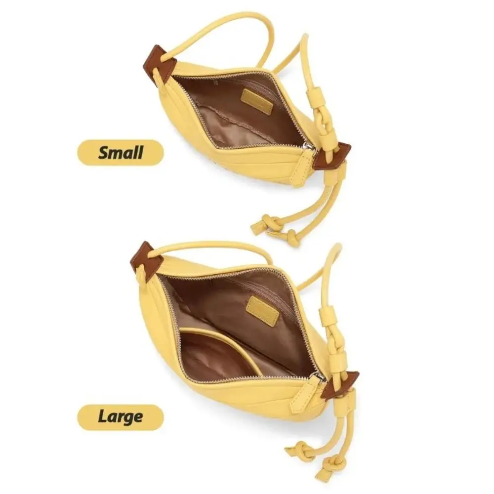 Cute Banana Bag Croissant Bag Adjustable PU Mini Dumplings Bags Parent-Child Bag