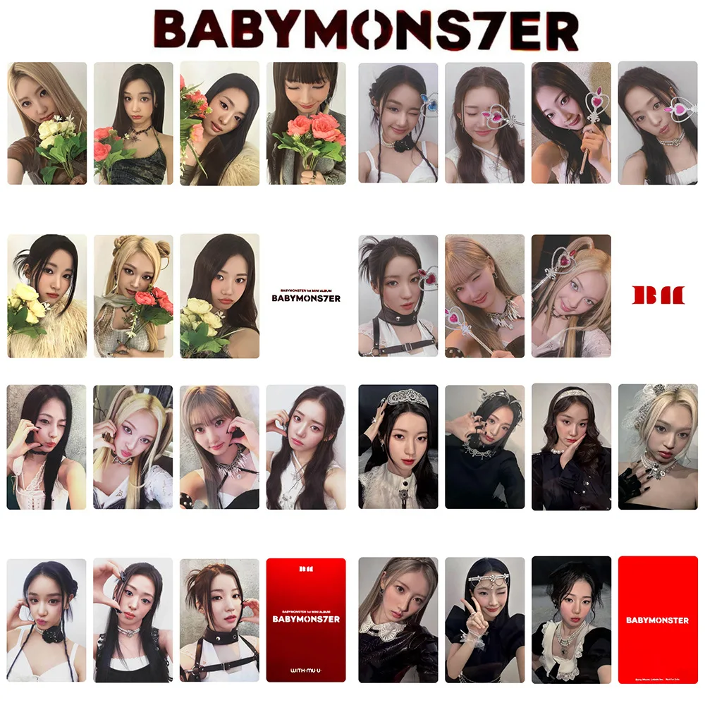 7pcs KPOP BABYMONSTER KTOWN Special Card AHYEON ASA RUKA Peripheral Double-sided BM Random Photocards Fans Collection Gifts