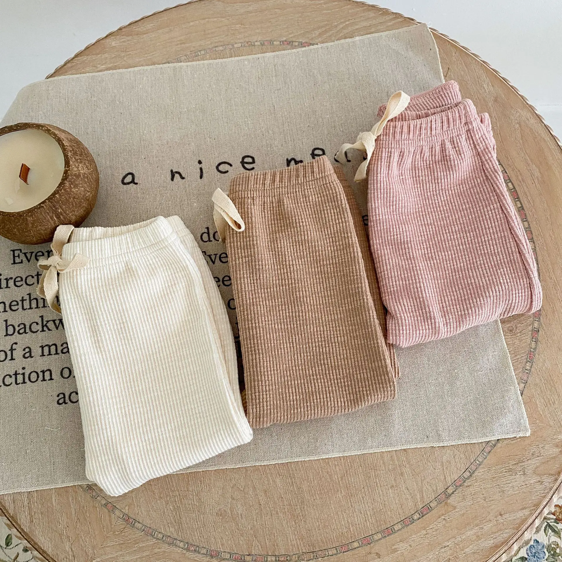 0-3T Cotton Newborn Baby Pants Kid Boys Girls Casual Bottoms Cute Sweet Stretch Pants New Born Baby Trousers Outfit