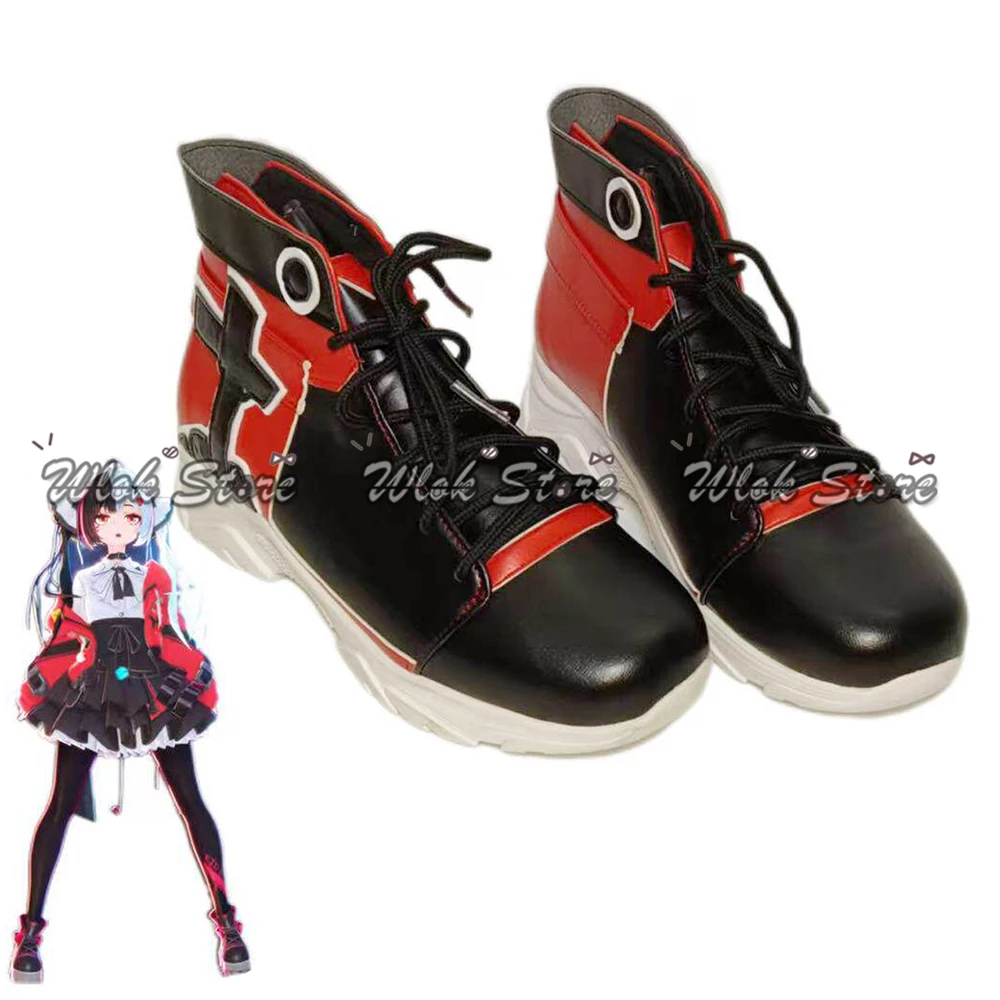 

Game Neverness to Everness Lacrimosa Cosplay Shoes Black Red Leather Boots Halloween Party Carnival Role Play High-top Sneakers