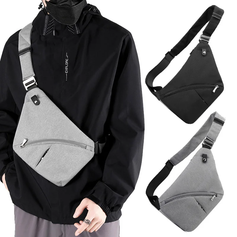 

Men's Shoulder Bag Waterproof Oxford Casual Crossbody Bag Men Diagonal Small Backpack Messenger Chest Pack For Male bolso hombre