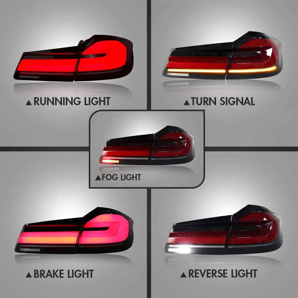 Car Taillights for BMW G30 G38 F90 M5 5 Series 520i 530 550 540 525i 2018 - 2022 DRL Dynamic Turn Signal Rear Brake Fog light