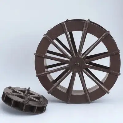 2Pcs Water Wheel Fountain DIY Desk Fountain Waterfall Scene Layout Decoration Rotating Water Wheel for Home Office