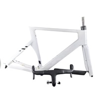 New Carbon Road bike frameset Aero disc brake BSA Disc Brake Carbon Bike Frameset With Handlebar+stem DPD Shipping for 20 colors