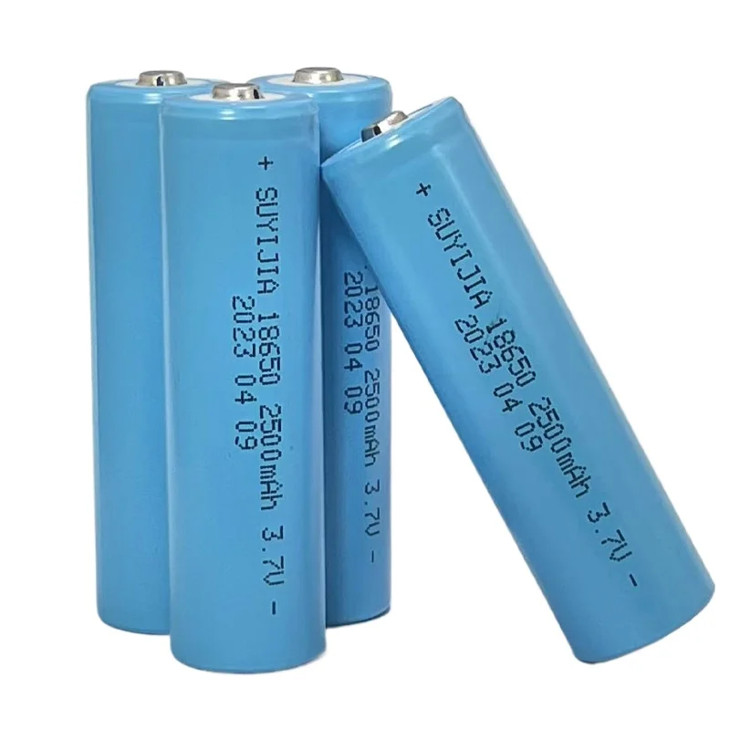 New 3.7V 2500mAh 18650 Pointed Battery Li-ion Rechargeable Batteries High Capacity Power Batteria for Flashlight Torch Headlamp