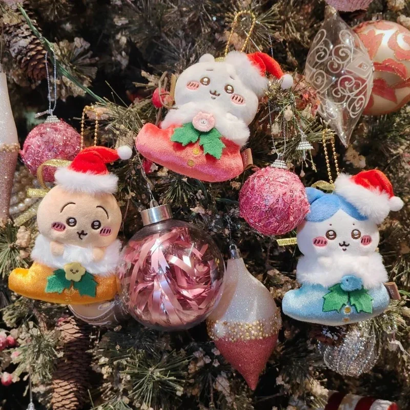 Lindo Chikawa peluche Navidad media muñeca periférica Hachiware Usagi Anime dibujos animados Navidad regalo de cumpleaños