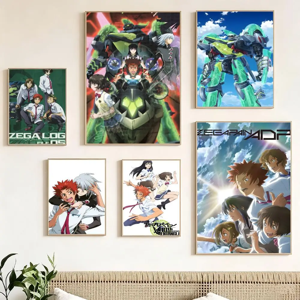 Anime ZEGAPAIN Poster impermeable para el hogar sala de estar dormitorio bar decoracion estetica