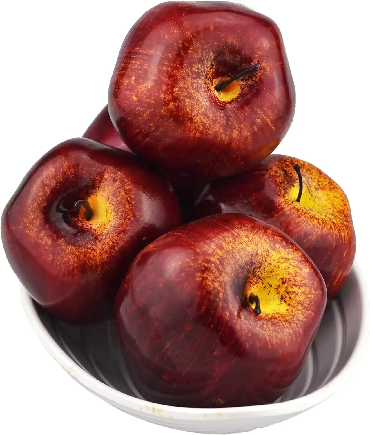 Artificial Lifelike Apple Fruit for Home Decoration, Plastic Red Delicious Apples, Kitchen and Wedding Party Photography, 8PCs