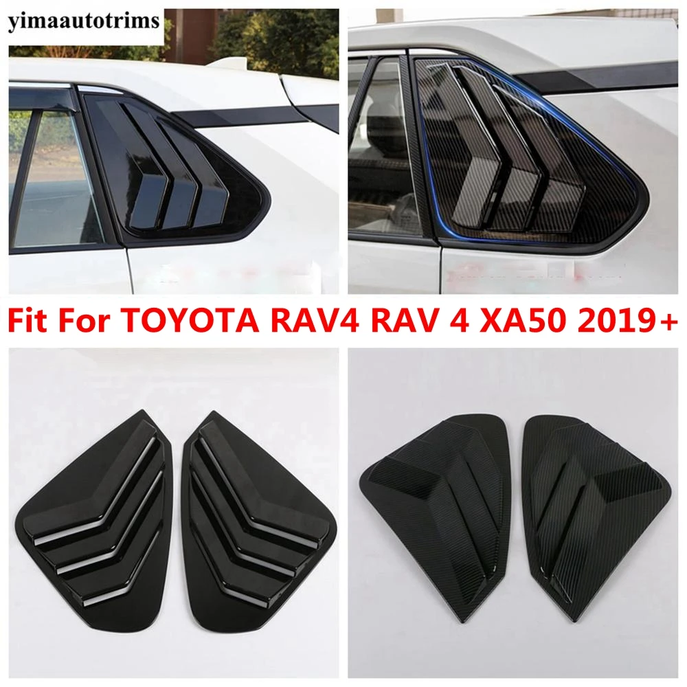 

Car Rear Triangle Window Shutter Louver Sunshade Blinds Air Panel Cover Trim Accessories For TOYOTA RAV4 RAV 4 XA50 2019 - 2024