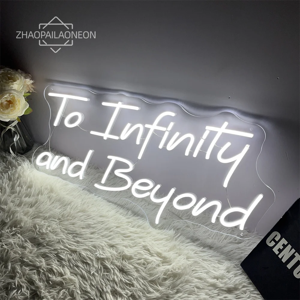 To Infinity and Beyond Neon Led Sign Coffee Bar Neon Lights Wall Art Decoration Bar Room Decoration Bedroom Decor Neon Lamps USB