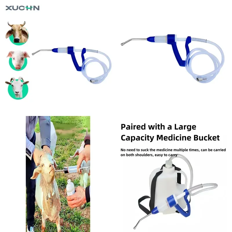 for 30mL Blue Automatic Veterinary Reusable Continuous Dosing for Sheep Cattle Cow Multi Feeding Tool