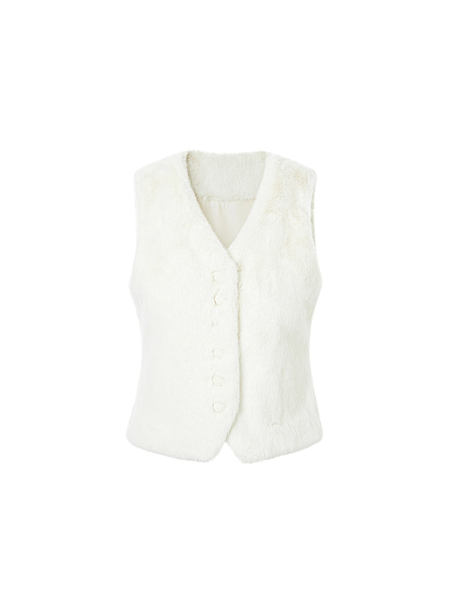 LaluneDuCiel Manteau ort vintage décontracté pour femme Jaet Gilet simile à la fourrure Vêtements d'extérieur pour l'hiver Polyvalent en fibre de polyester de qualité