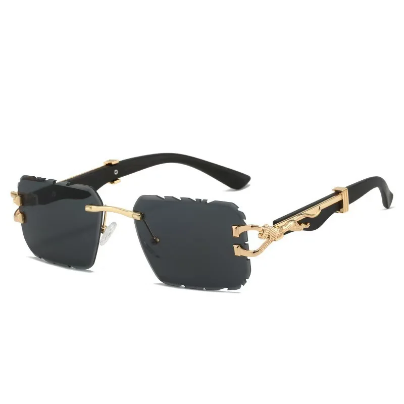 

2025 Wooden Sunglasses For Men Square Rimless Sunglasses Women Wood Grain Vintage Fashion Glasses Luxury Retro Gafas De Sol Sun