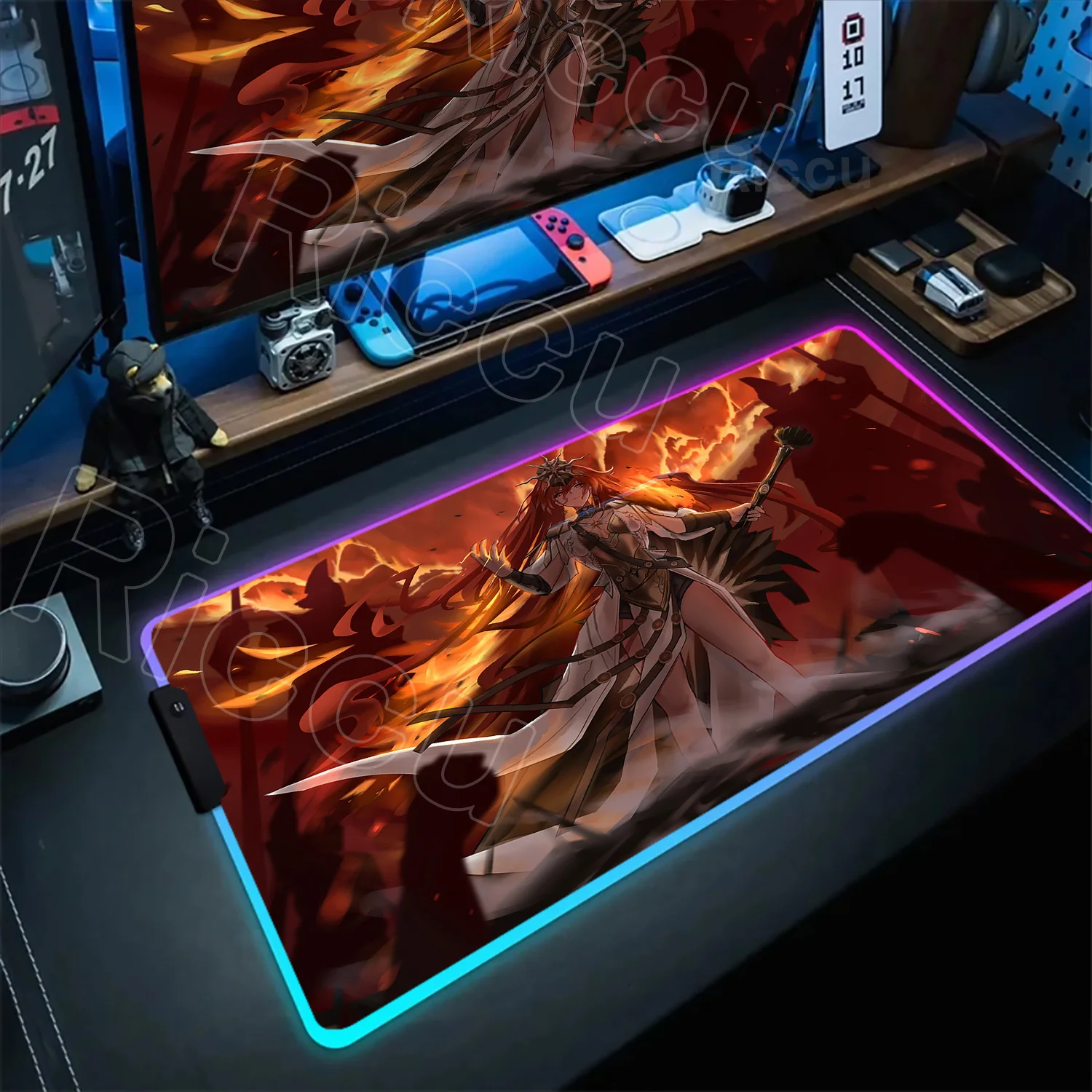 

New Cute Augusta Mousepad XXL Gaming Wuthering Waves RGB Mouse Pad Laptop Keyboard Mat Anime Big Desk Mat Large Game Accessories