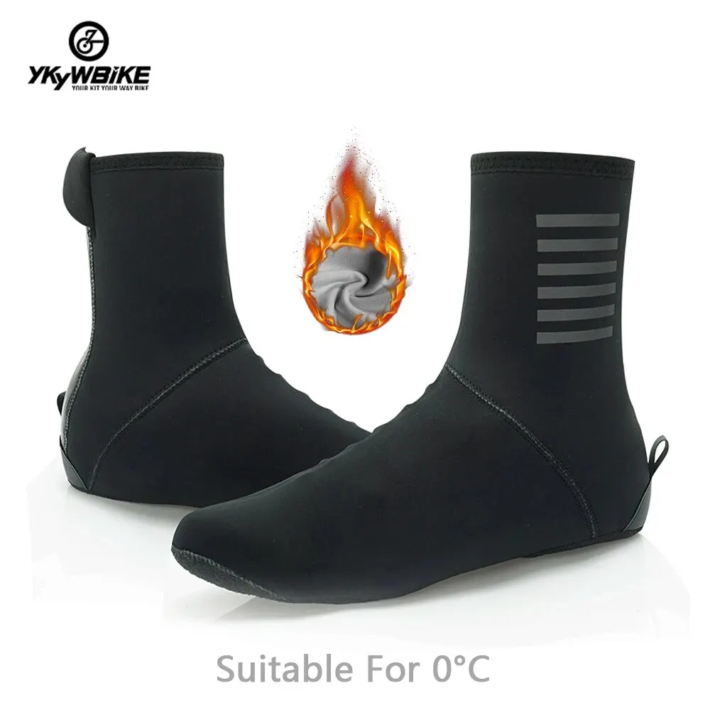 Ykywbike Winter Cycling Shoes Cover Thermal Fleece MTB Bike Overshoes Waterproof Windproof Bicycle Shoe Cover Cycling YAS320