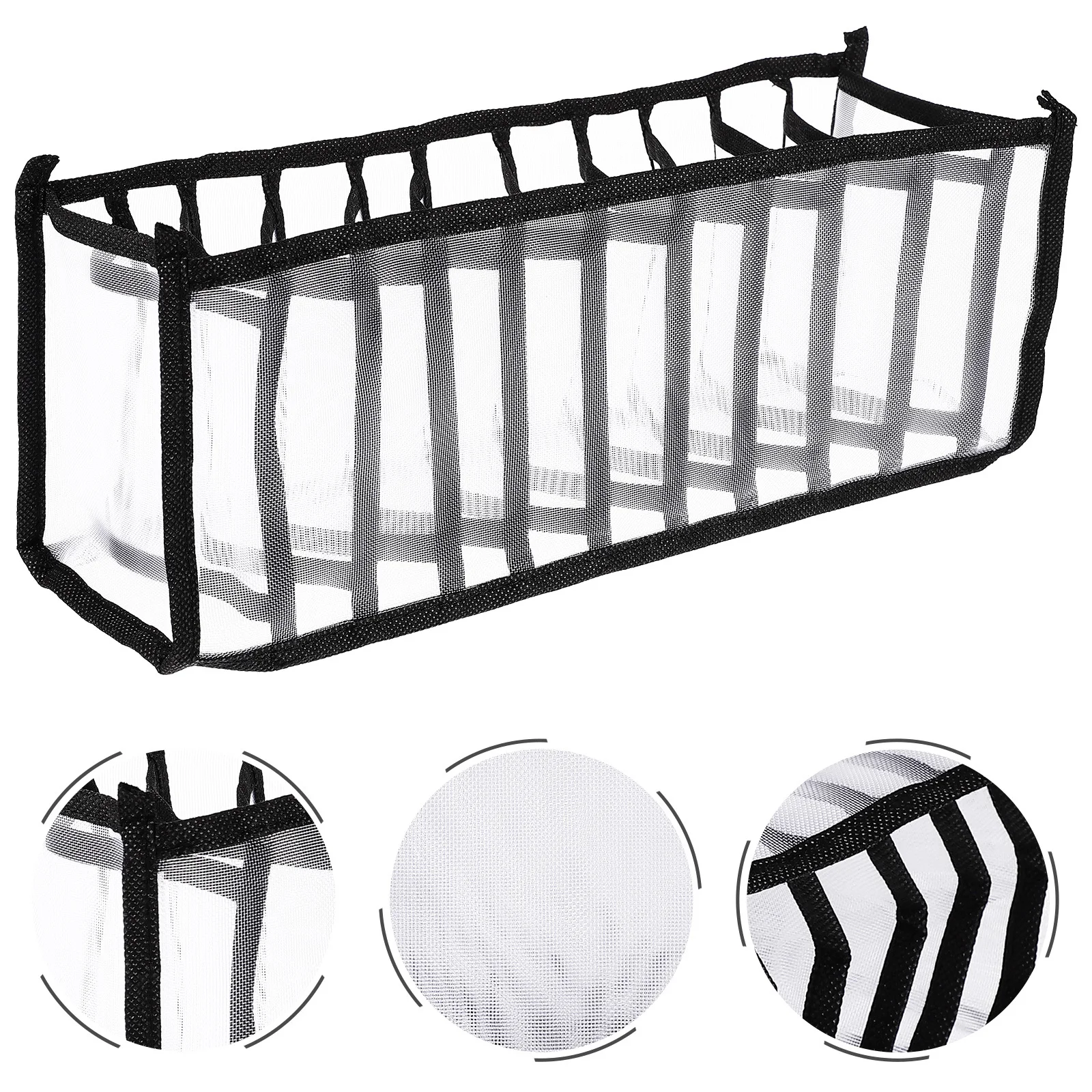 

1 set 1 Set Underwear Storage Box Foldable Drawer Organizer For Bra Socks Clothes Leggings Towels Sundries Home Bedroom Wardrobe