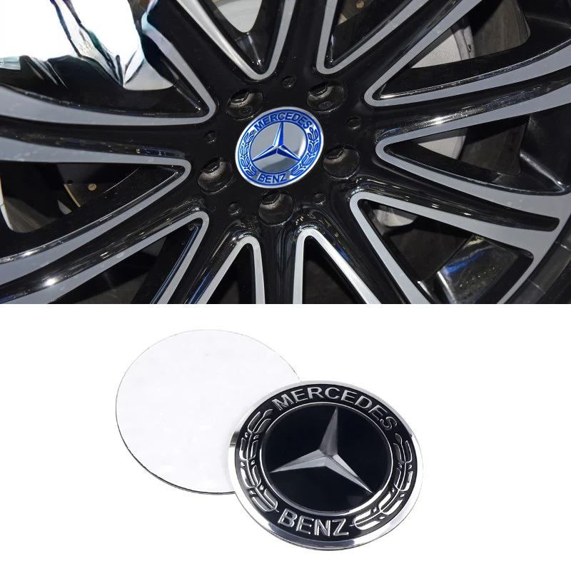 4pcs 65MM Car Wheel Center Covers Stickers Hub Caps Sticker For MERCEDES BENZ AMG W204 W126 W205 W124 W220 W222 C180 C200