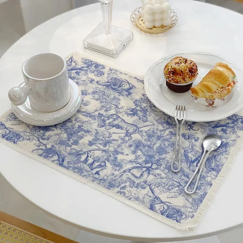 Table Mat Non-Slip Bowl Pad Waterproof Cotton Coaster Set Dining Table Placemats Modern Placemat Home Decoration Accessories