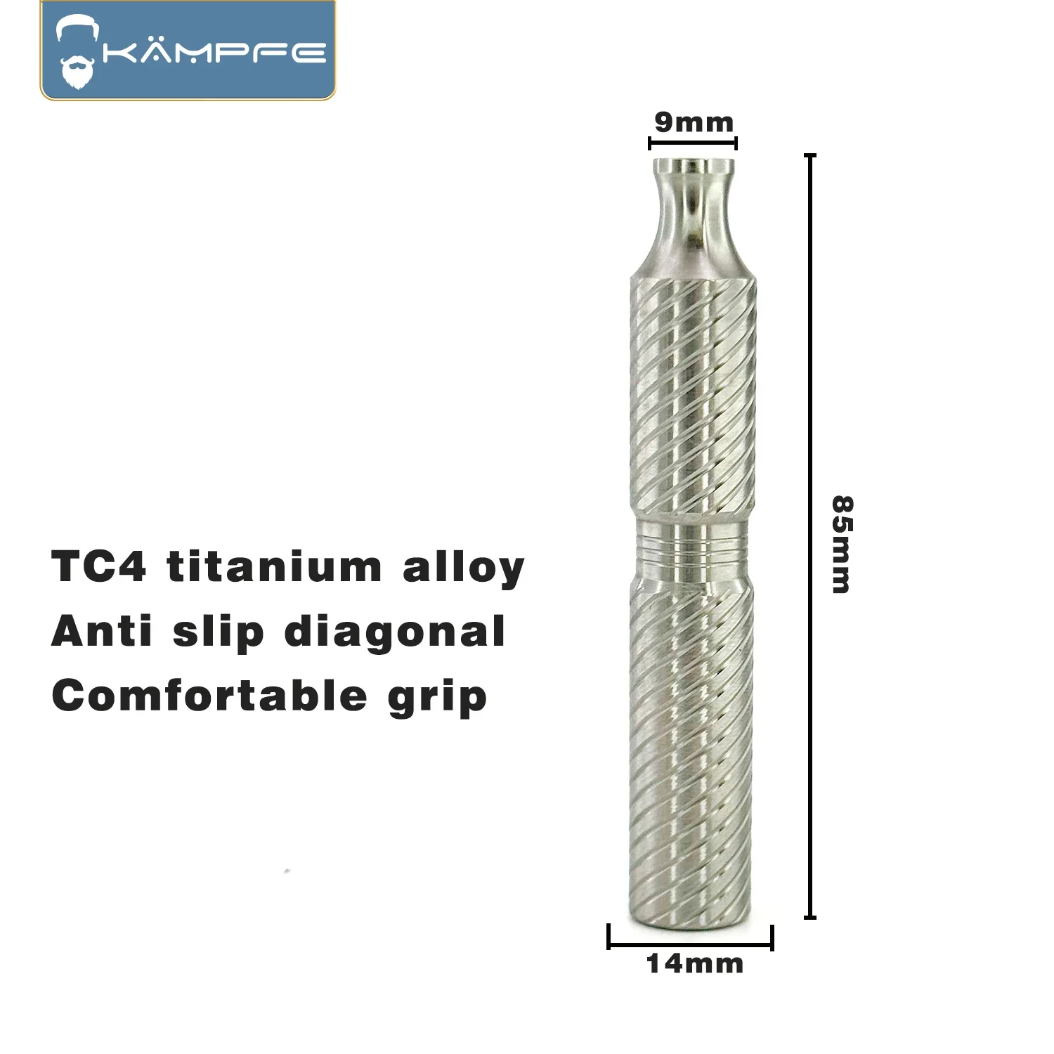 kampfe-polished-titanium-safety-razor-handle-double-edge-mens-durability-cnc-anti-slip-handle-grooming-essential