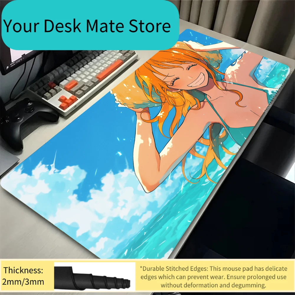 

Игровой коврик для мыши Anime Gaming Speed O-one P-piece Seaside Nami, XXL, для геймеров, офиса, ноутбука, клавиатуры, компьютерного стола