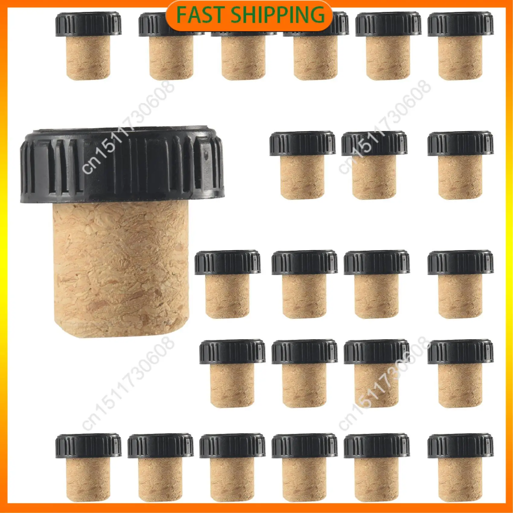 Buy Now 24 Pieces Cork Plugs Cork Stoppers Tasting Corks T-Shape Wine Corks With Top Wooden Wine Bottle Stopper Bottle Plugs