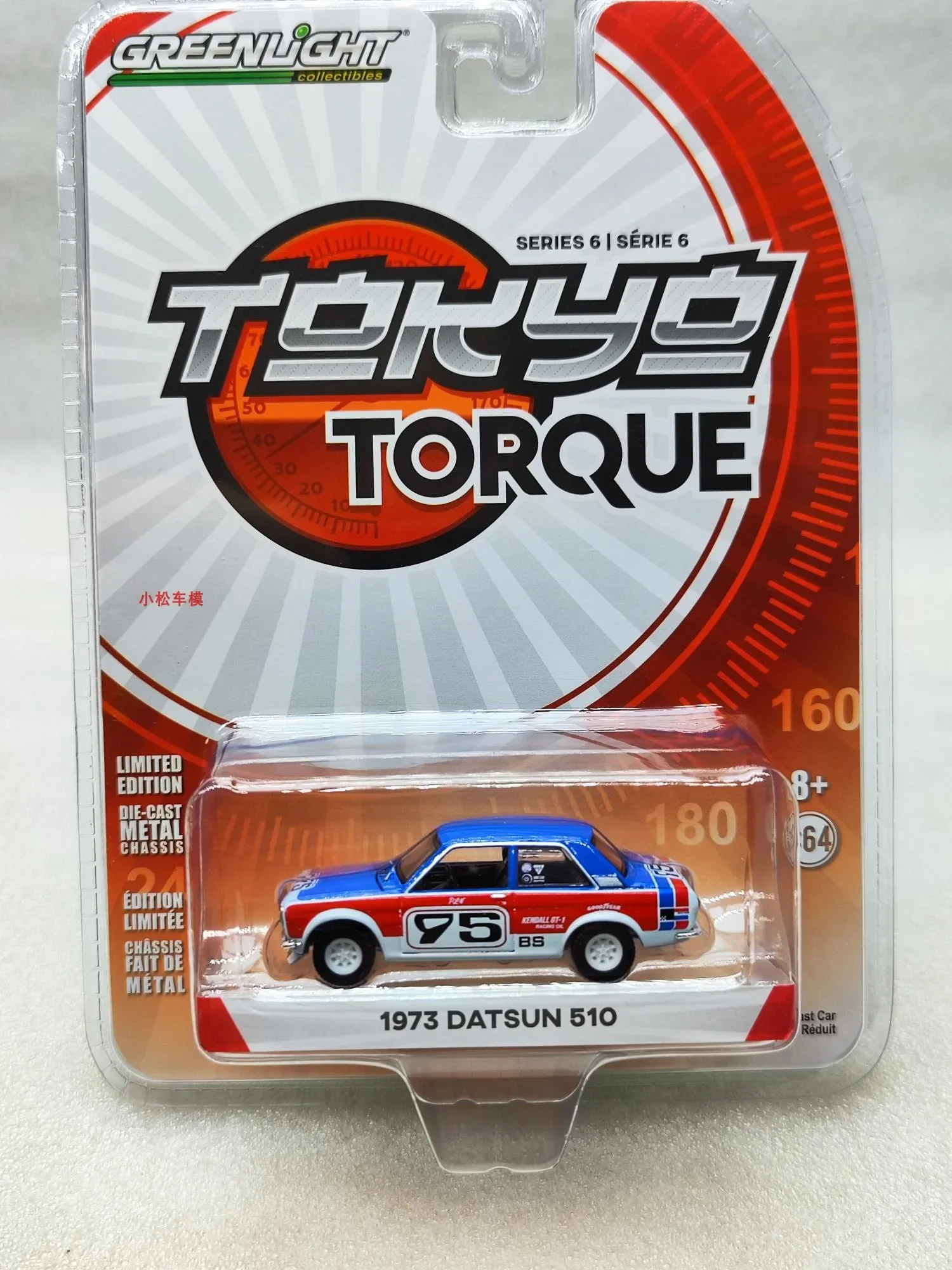 1:64 Tokyo Torque Series 6-1973 Datsun 510 # 95 Paul Newman  Diecast Metal Alloy Model Car Toys For  Gift Collection