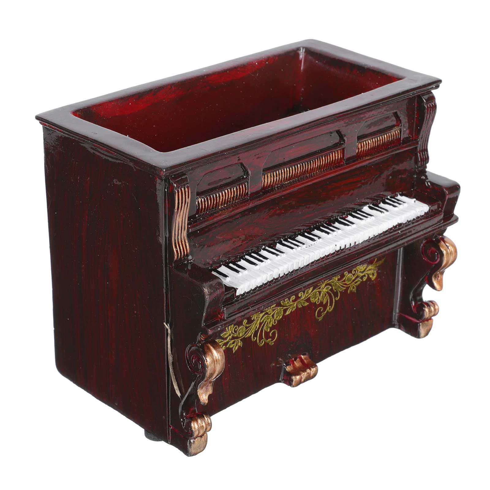 

1Pcs Resin Piano Flowerpot Modern Creative Mini Planter for Succulents Cactus Bonsai Adornment Home Office Decoration