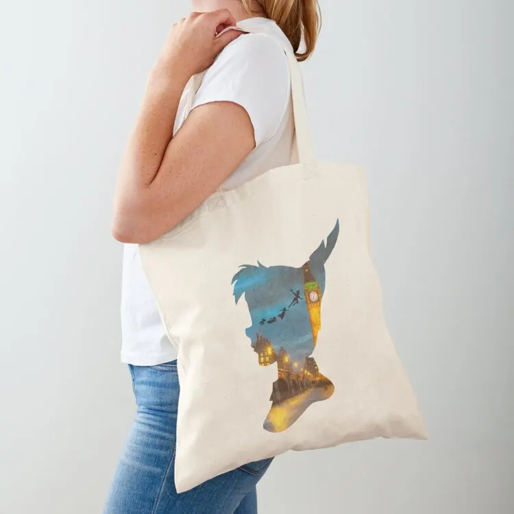 

Peter Pan Over London Tote Bag tote bag woman eco pack canvas tote bag Shopper