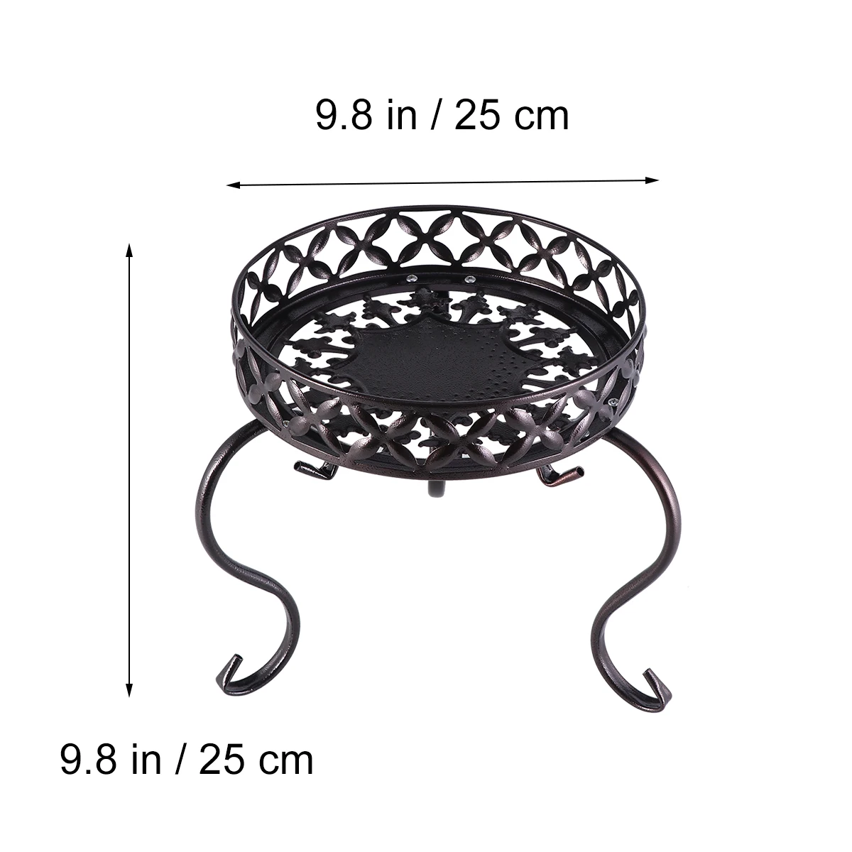 

Iron Flower Stand Plant Rack Single Layer Shelf Home Office Decor Mini Compact Geometric Design Bright Plants