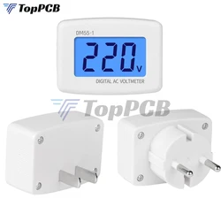 LCD Display Digital AC Voltmeter EU US Plug Socket Voltage Tester Voltage Meter 110V 220V Wall Flat Volt Tester Detector Monitor