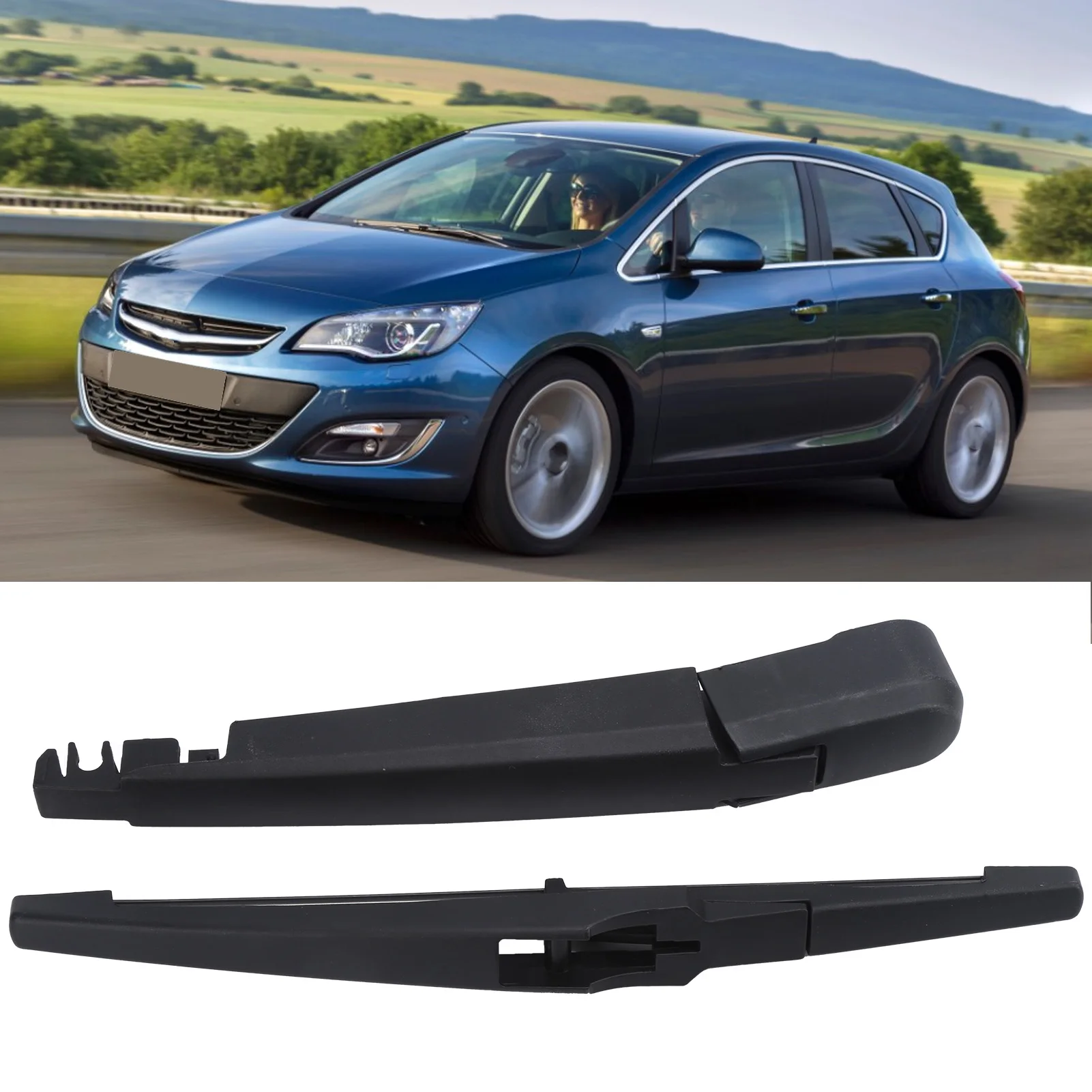 

2PCS Rear Wiper Arm Natural Rubber 1273094 Auto Replacement for Opel ASTRA J 2009‑2017