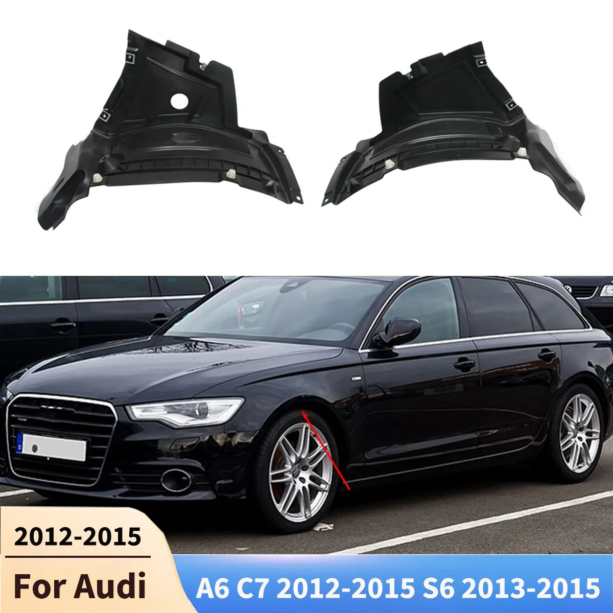 

For Audi A6 C7 2012-2015 S6 2013-2015 Front Wheel Front Mudguards Accessories Splash Guard Splash Scratch Body Kit Auto Parts