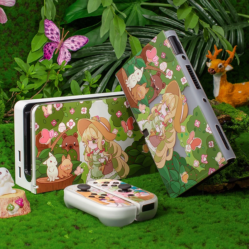 

Forest Girl Protective Case for Nintendo Switch OLED Hard PC Cover JoyCons Controller Game Housing For NS Switch/Lite Accessory