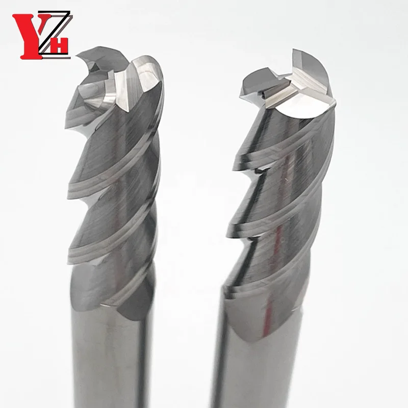 HRC55 Aluminum Corner Radius End Mill CNC 3 Flute Milling Tools Tungsten Steel 2R0.5 3R0.5 4R0.5 5R0.5 6R0.5 8R0.5 10R0.5 12R0.5