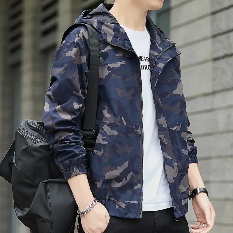 LIBIELIY Fashion Hooded Spliced Pockets Loose Zipper Casual Coats Men's Clothing 2025 Autumn New Oversized Korean Tops All-match