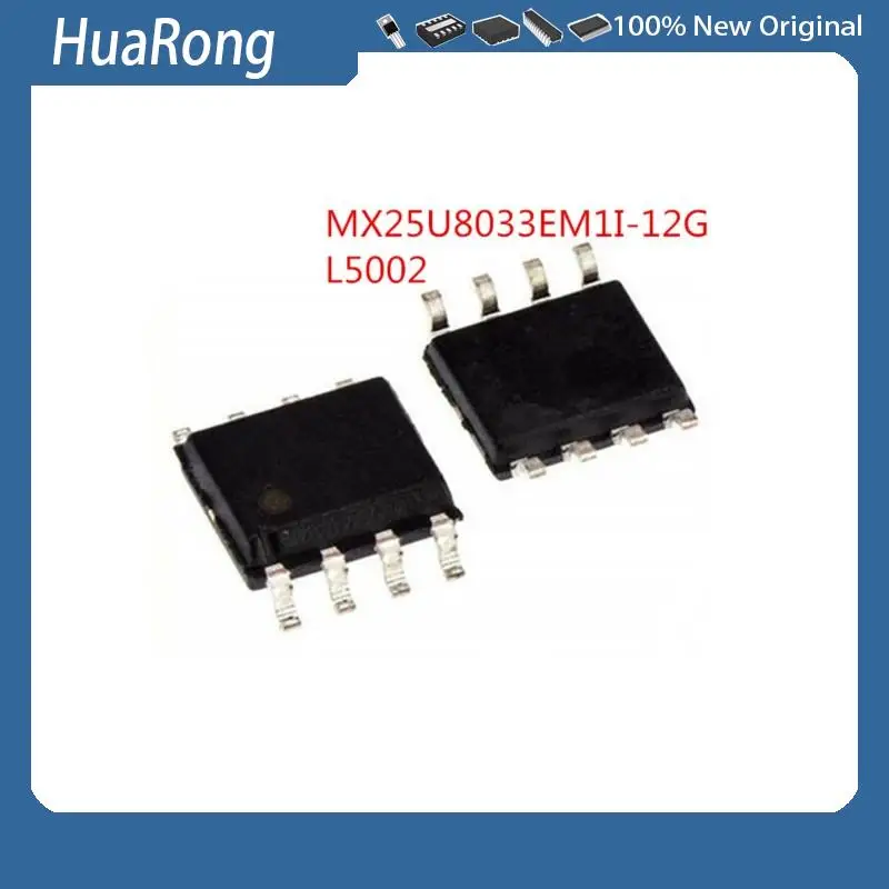5PCS/LOT   MX25U8033EM1I-12G  25U8033EM1I-12G   25U8033EM1I  MX25U8033E  25U8033E M1I-12G  SOP8