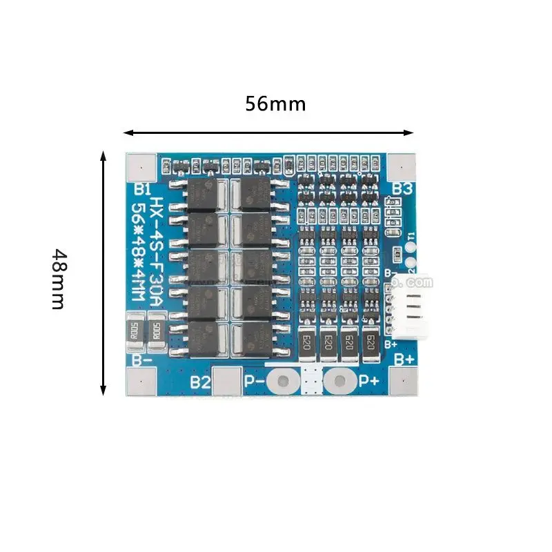 

4 strings of 12.8/14.8/16.8V lithium iron phosphate battery protection board with balanced 30A to prevent overcharge and overdis