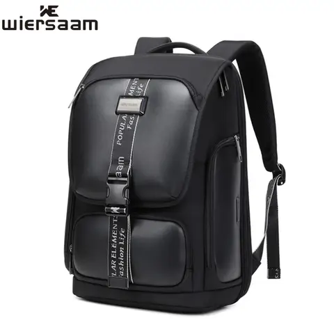 Wiersoon Business 남성용 18 인치 노트북 배낭 다기능 여행 넓은 배낭 고용량 USB 충전 팩