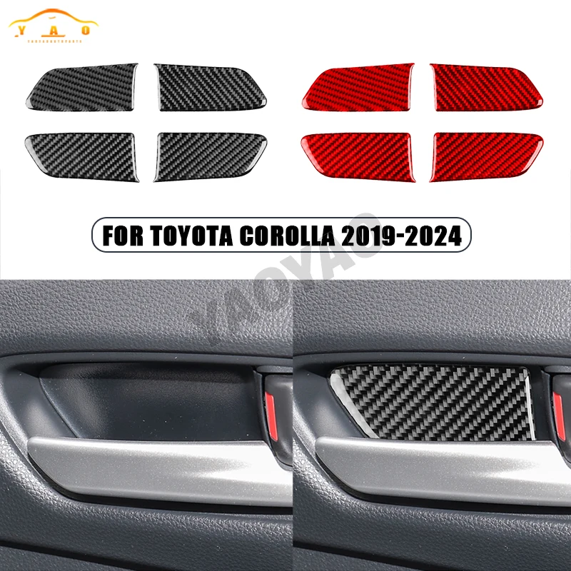 

Carbon Fiber For Toyota Corolla 2019 2020 2021 2022 2023 2024 Car Inner Door Bowl Decorative Panel Cover Sticker