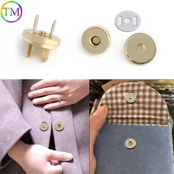 10-100PCS 18x2MM 18x4MM Flatback Round Strong Invisible Magnet Snap Metal Magnetic Button Buckle For DIY Purse Coat Bags Wallet