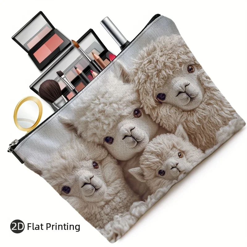 Eine Luffy Alpaka-Make-up-Tasche – süße multifunktionale Reißverschlusstasche für Damen, Schmuckaufbewahrungstasche