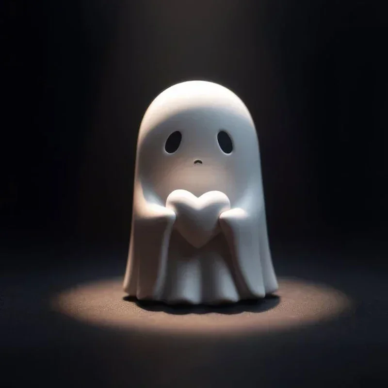 Middle Finger Cute Ghost Statue Ghosts Small Scary Ghost Figurines Halloween Home Table Decoration Centerpieces Shelf Decoration